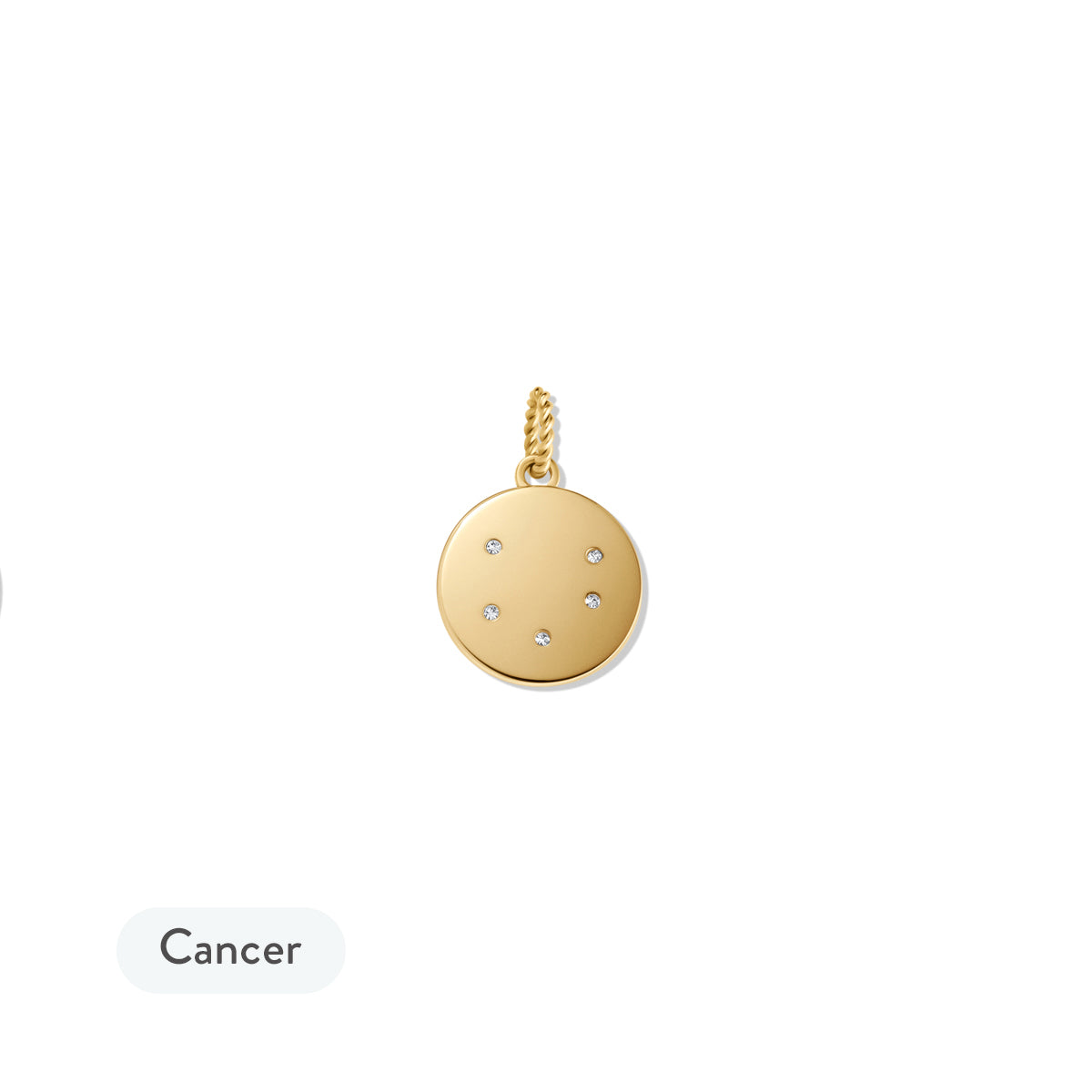Zodiac Charm Gold - Cancer