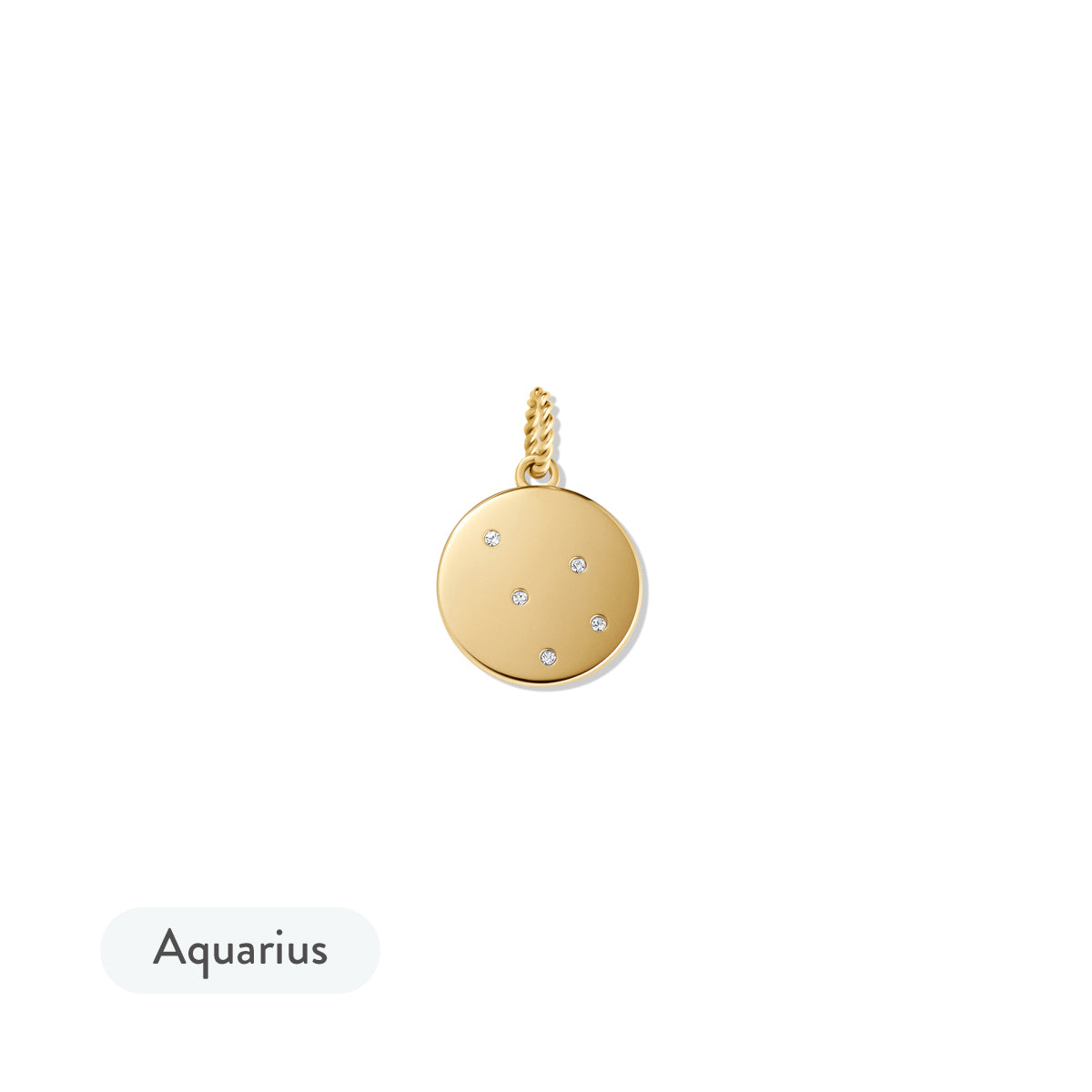 Zodiac Charm Gold - Aquarius