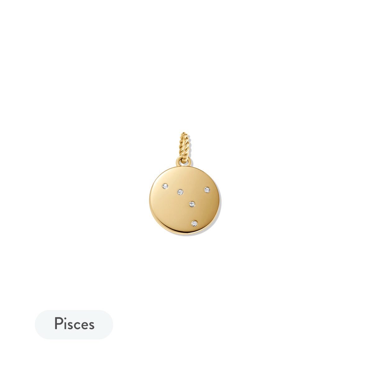 Zodiac Charm Gold - Pisces