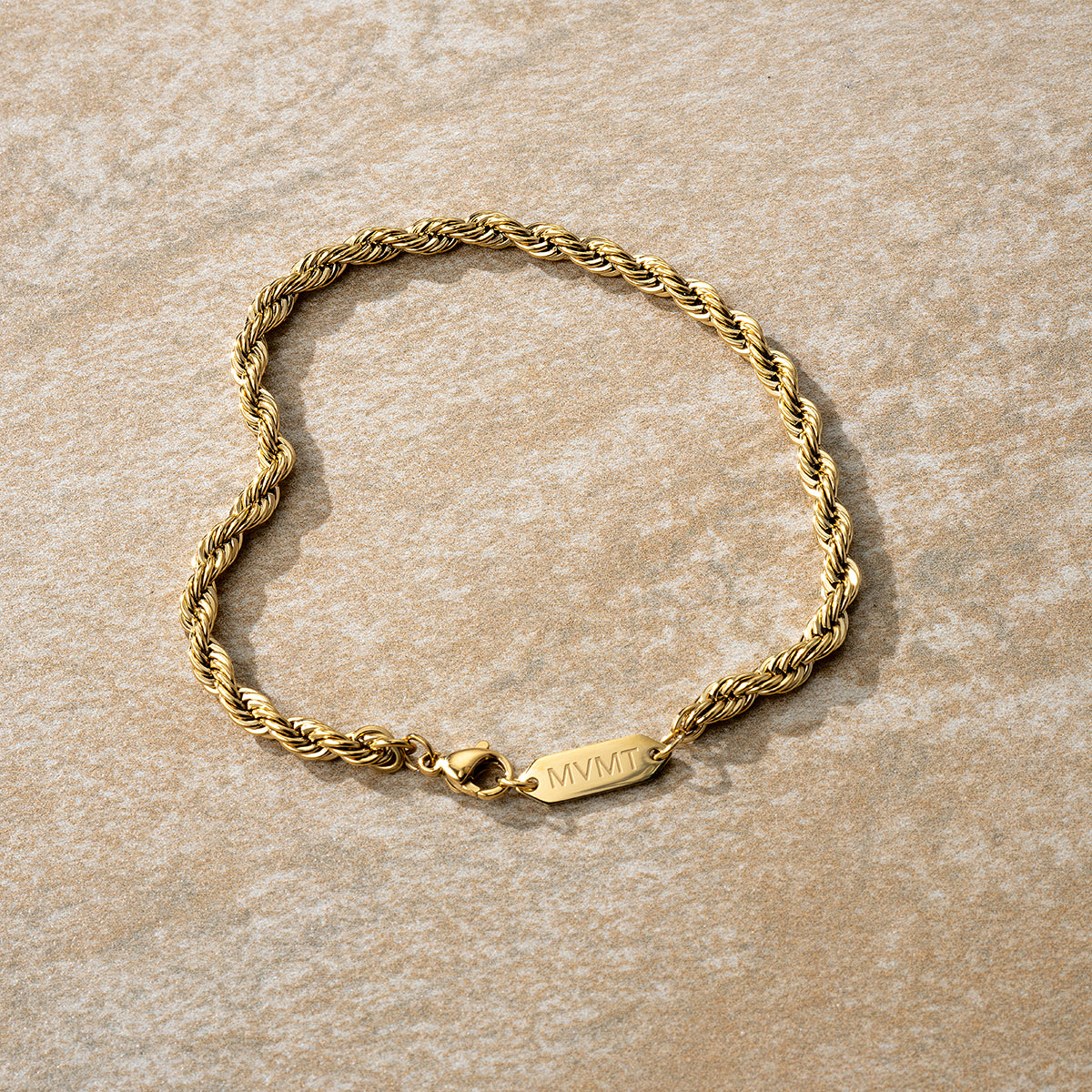 Rope Chain Bracelet - 3.9MM Gold