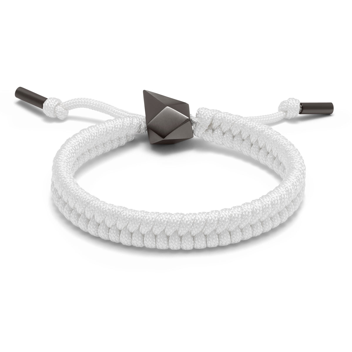 Sculpted Shark Tooth Pendant Bracelet White