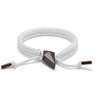 Sculpted Shark Tooth Pendant Bracelet White