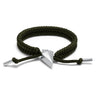 Sculpted Shark Tooth Pendant Bracelet Green
