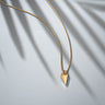 Sculpted Shark Tooth Pendant Necklace Gold