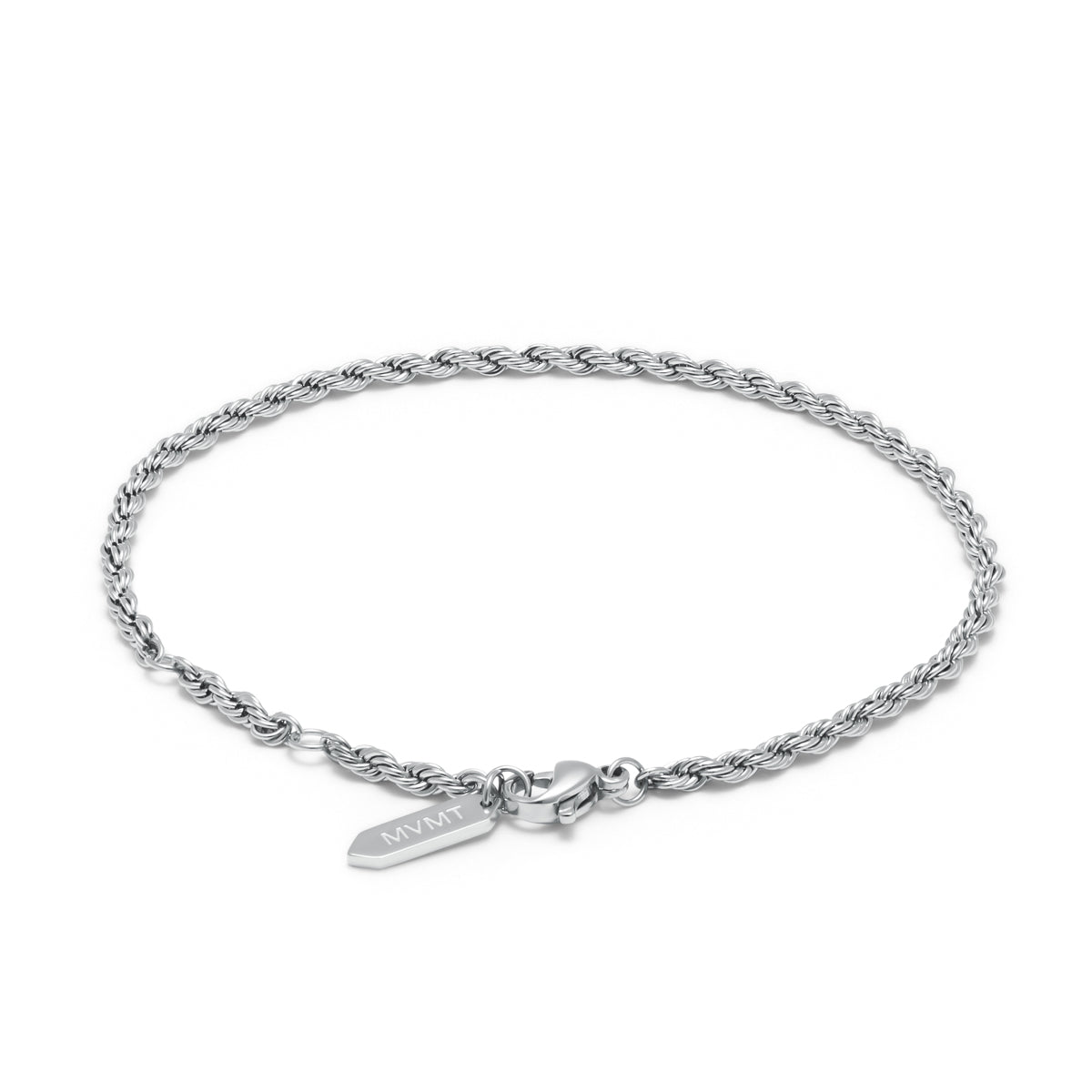 Rope Chain Bracelet - 2.4MM Silver