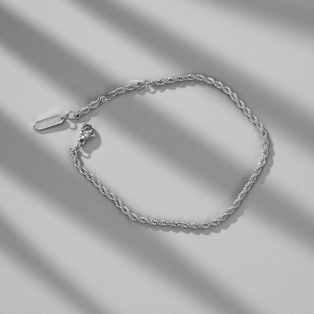 Rope Chain Bracelet - 2.4MM Silver
