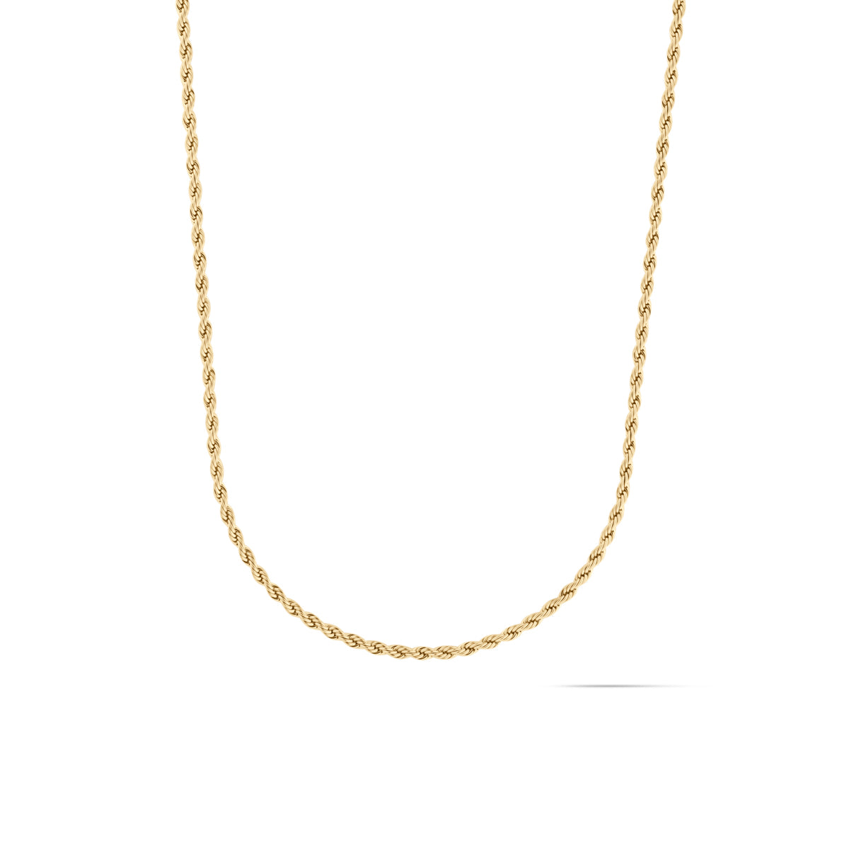 Rope Chain Necklace - 2.4MM Gold