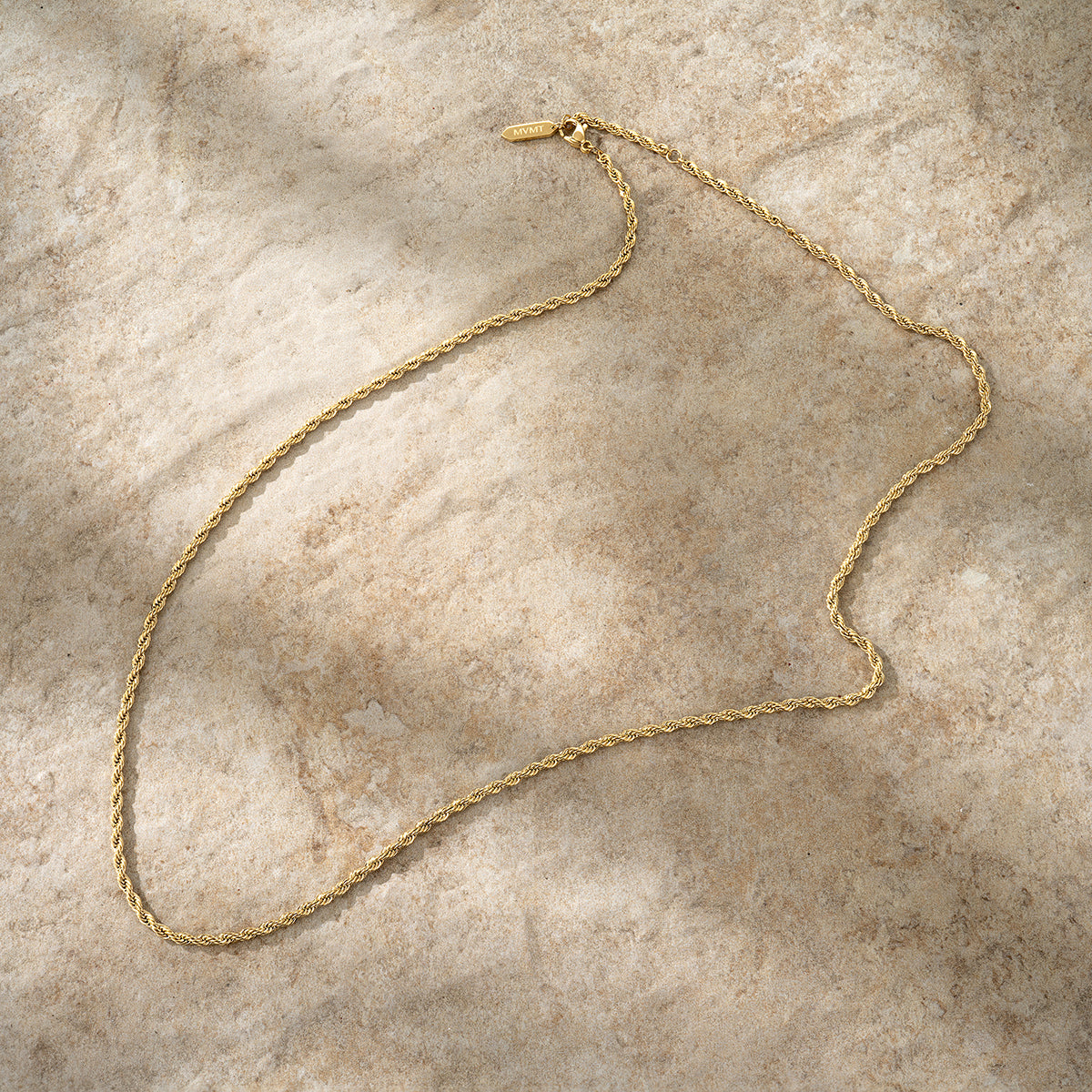 Rope Chain Necklace - 2.4MM Gold