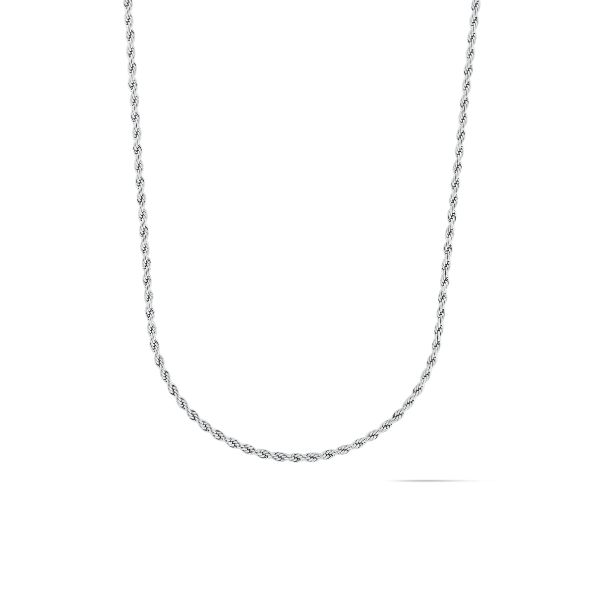 Rope Chain Necklace - 2.4MM Silver