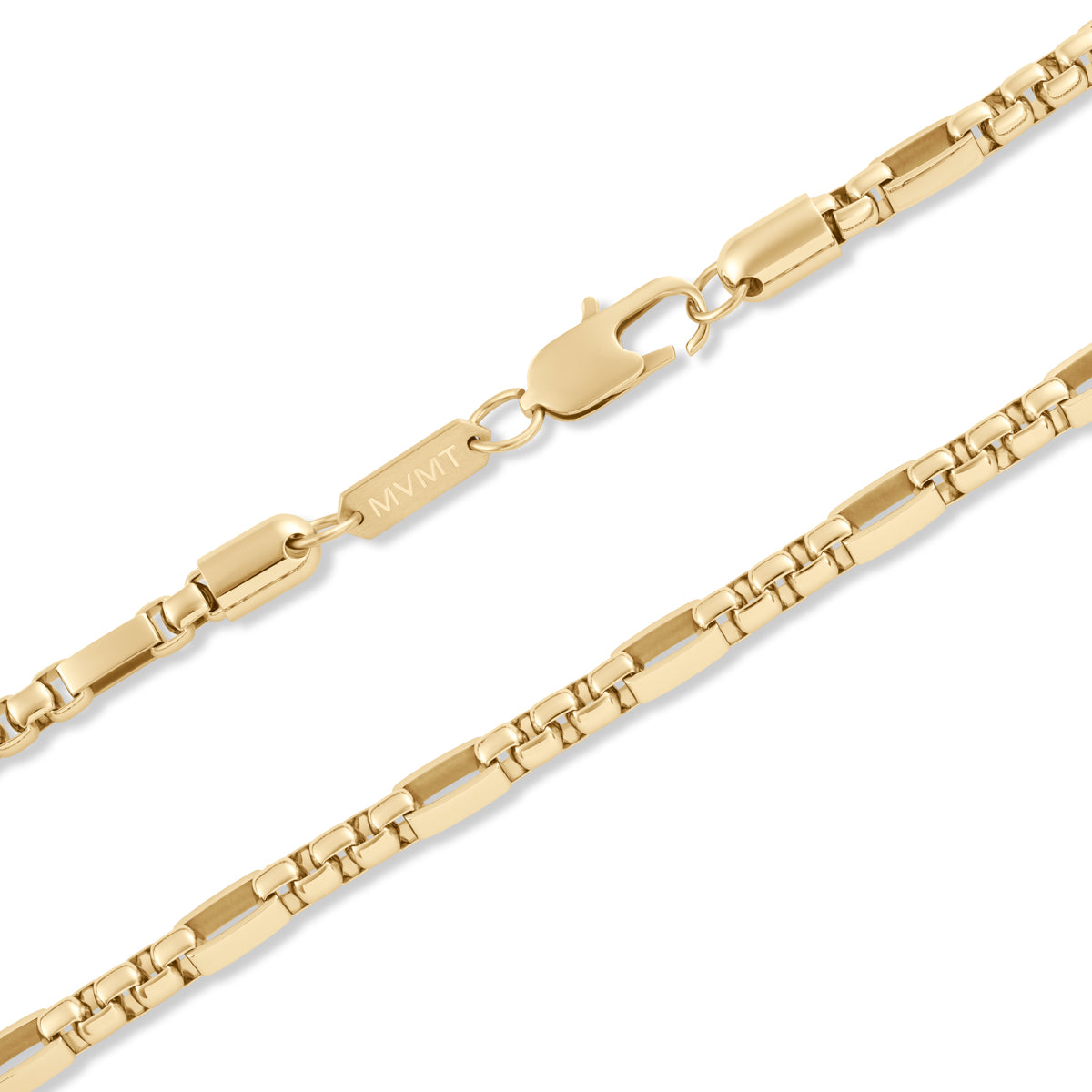 Figaro Box Chain Necklace Gold