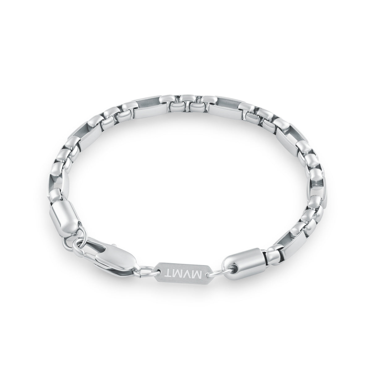 Figaro Box Chain Bracelet Silver
