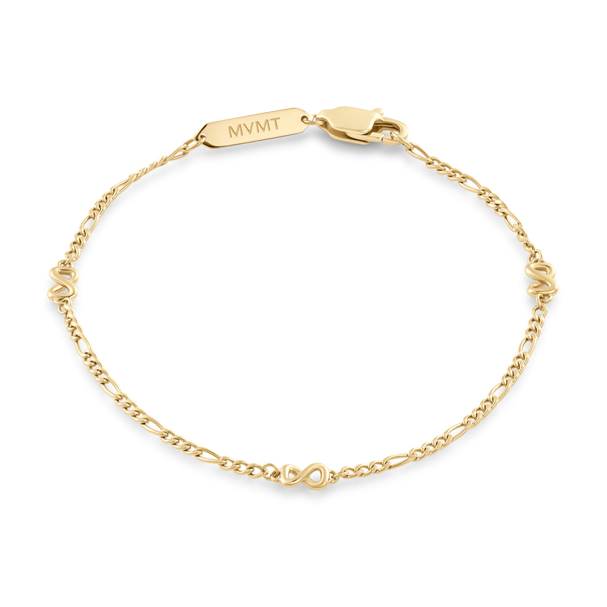 Figaro Chain Bracelet - 1.8MM Gold