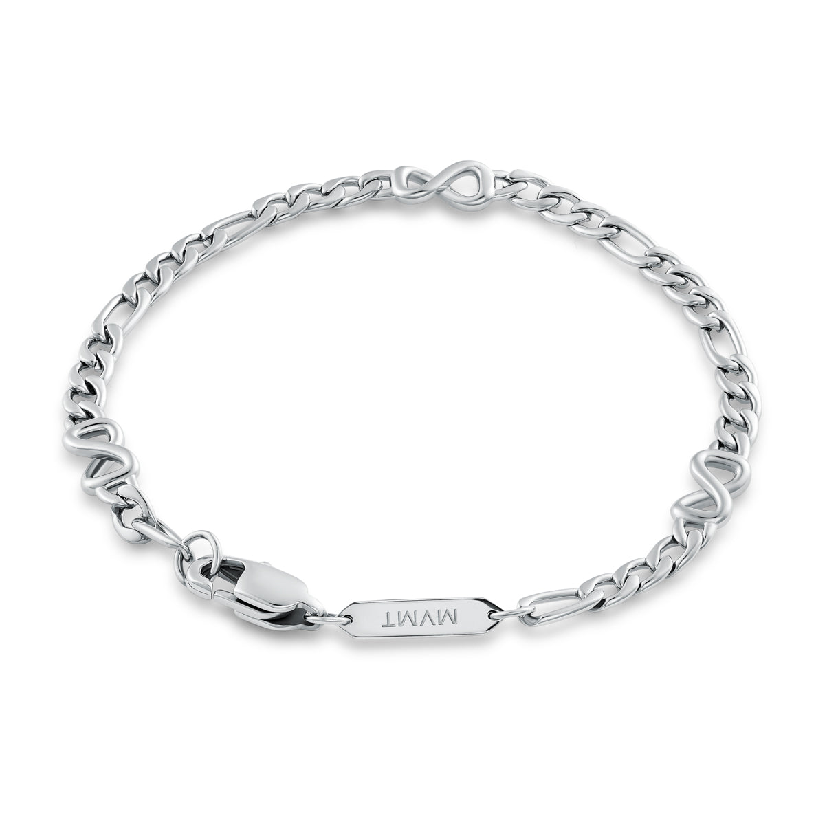 Figaro Chain Bracelet Silver