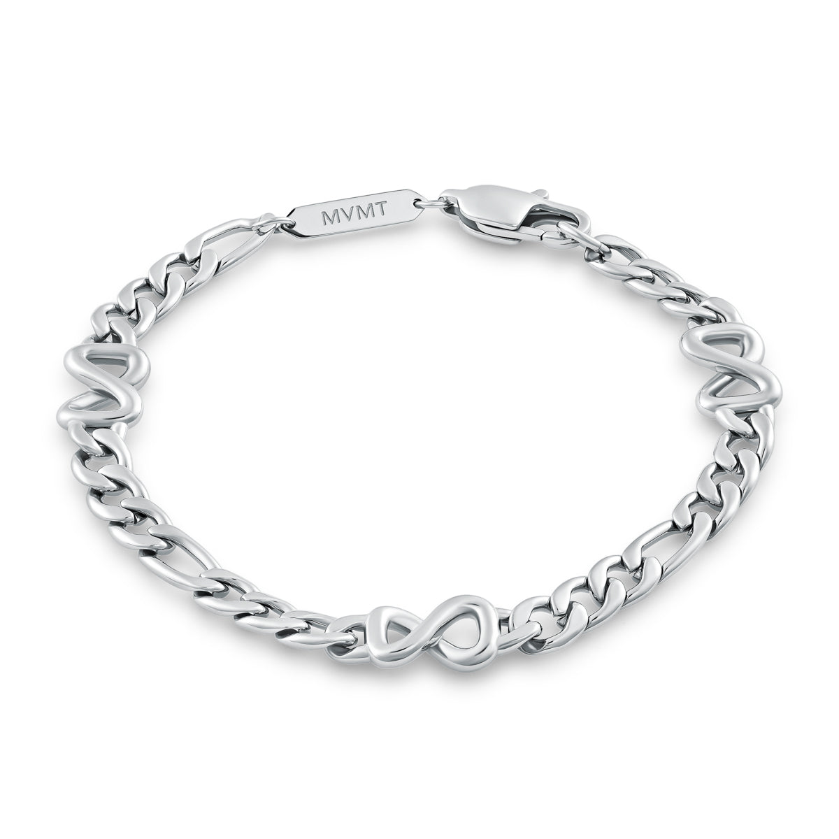 Figaro Chain Bracelet Silver