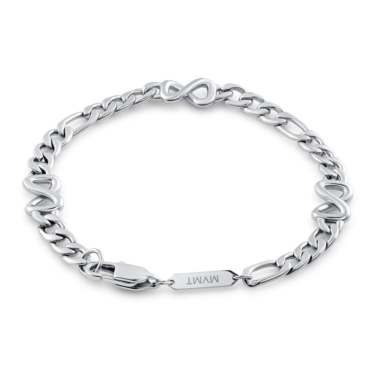Figaro Chain Bracelet Silver
