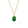 Hex Pendant Necklace Green Malachite