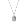 Hex Pendant Necklace Silver