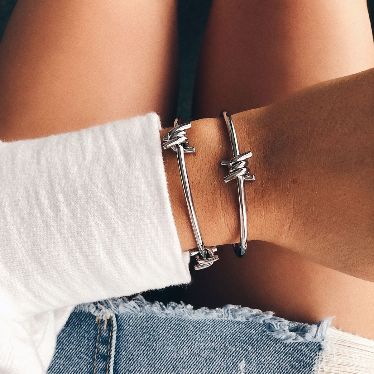 Single Barbed Cuff Silver