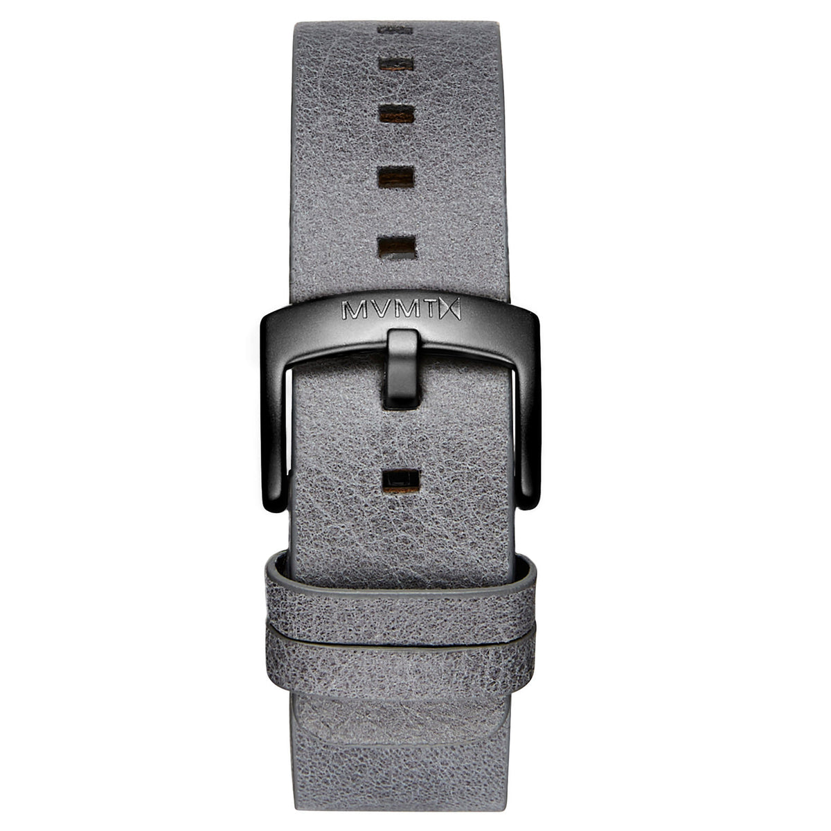Revolver - 20mm Grey Leather Matte Black