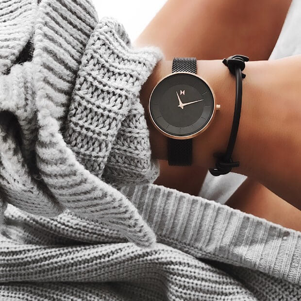MVMT Ladies Mod Black Plated Watch