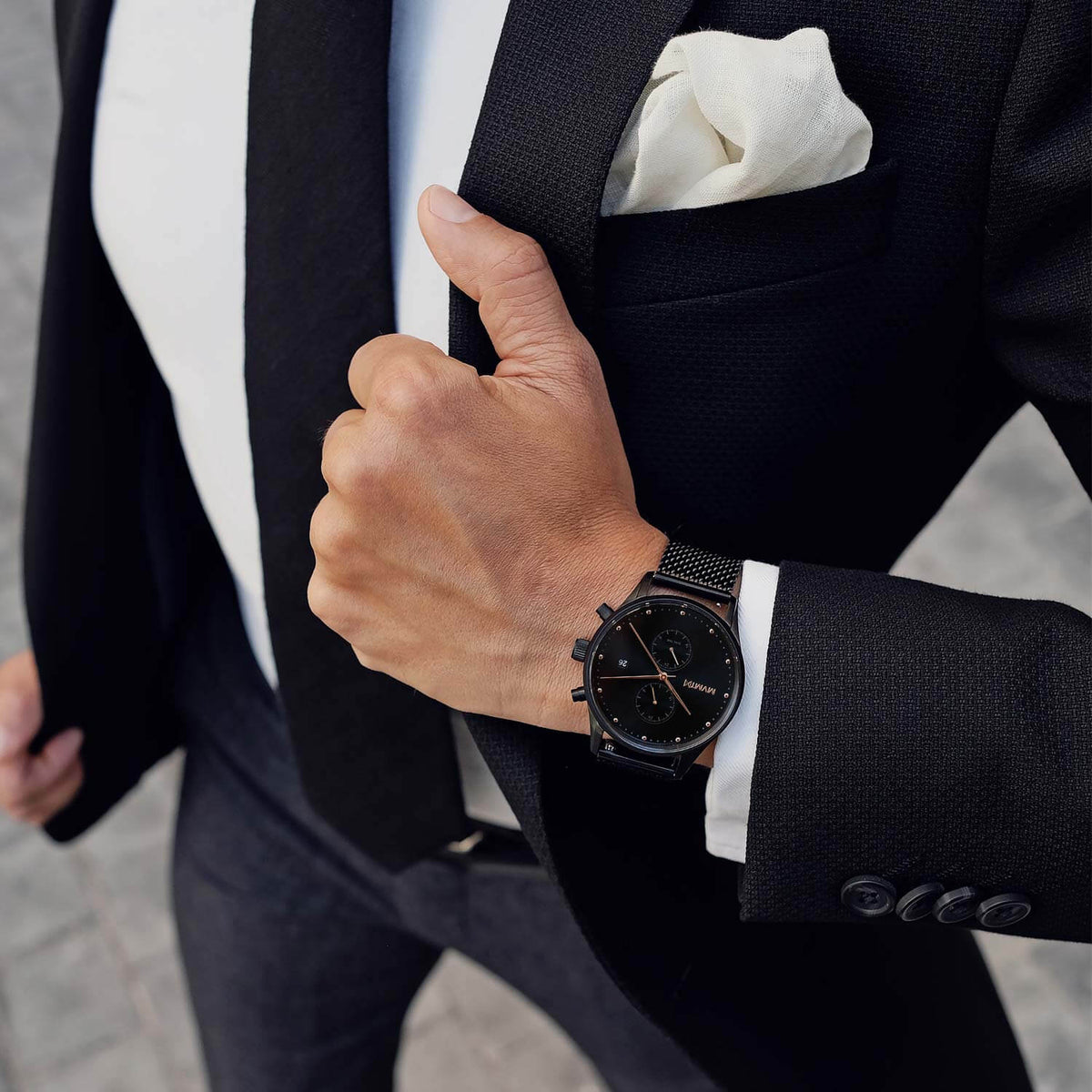 MVMT Men's Voyager Black Plated Watch