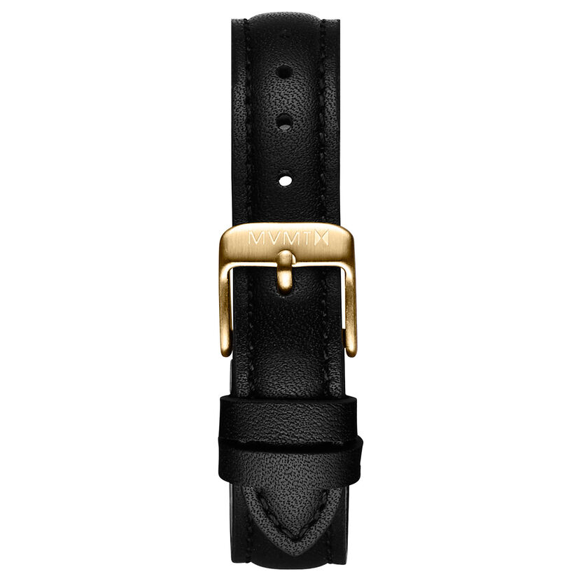 Nova - 16mm Black Leather Watchstrap | MVMT