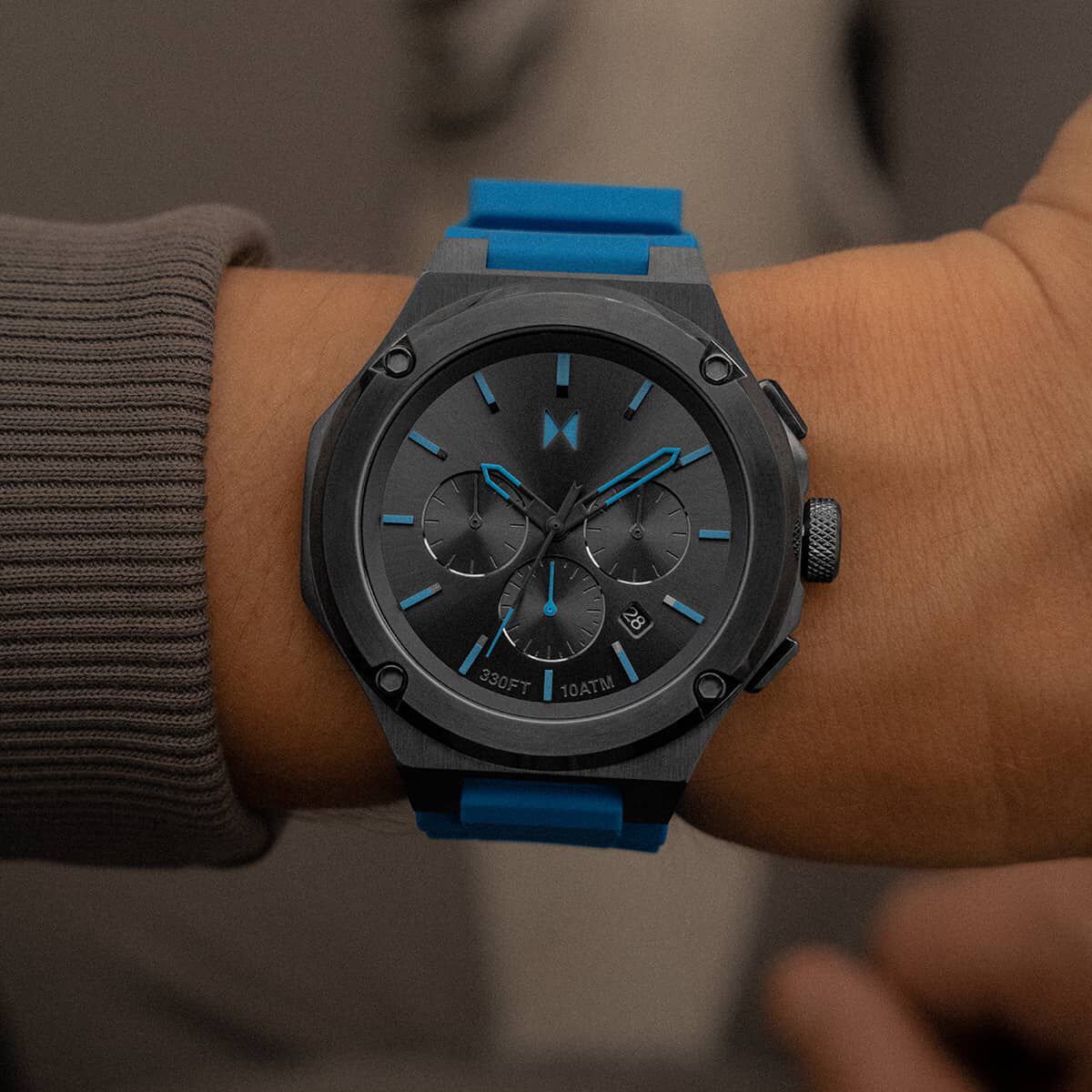 Raptor Men's Sport Chronograph Watch — Shock Blue | MVMT