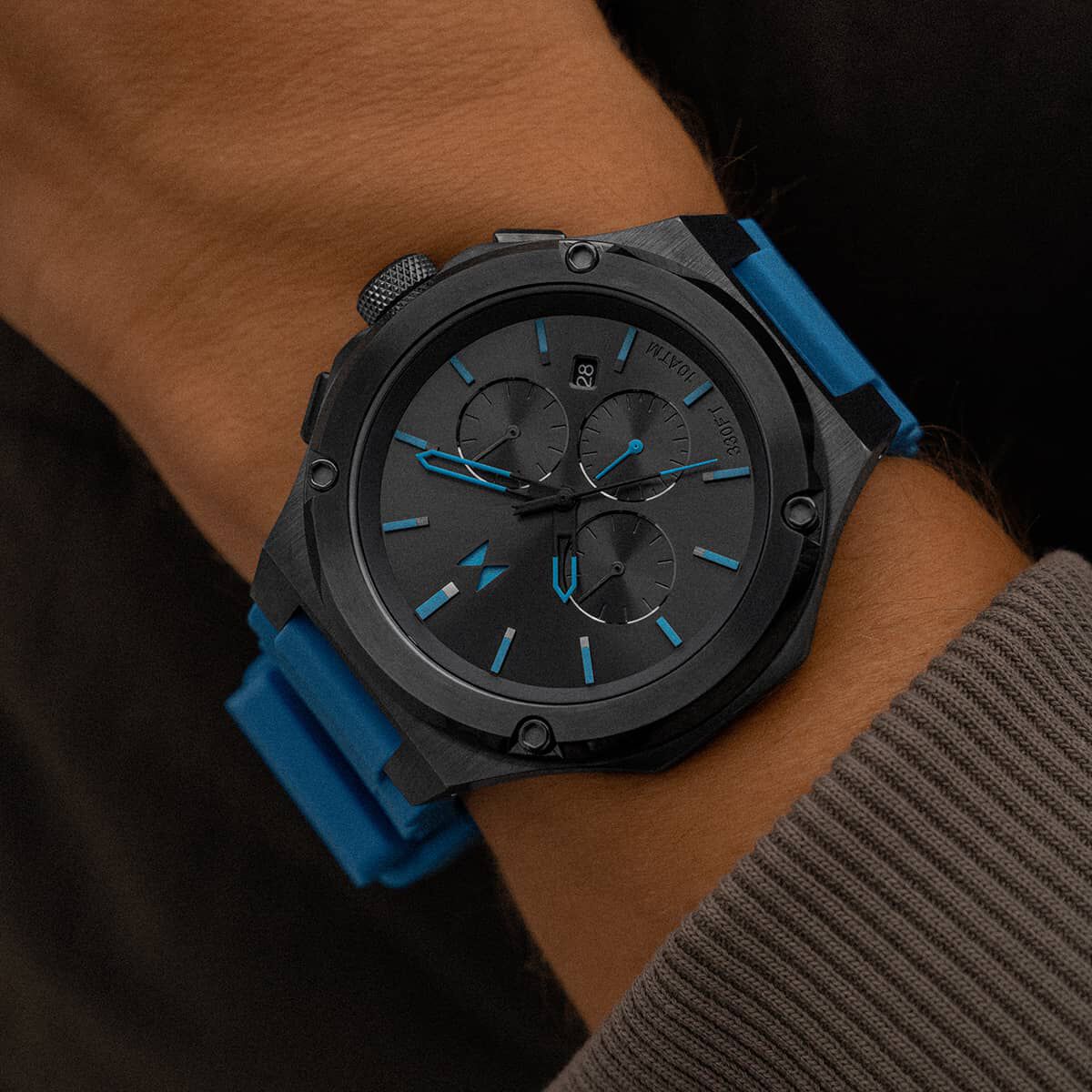 Raptor Men's Sport Chronograph Watch — Shock Blue | MVMT